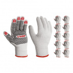 М (8), х/б перчатки с ПВХ покрытием (точка), 10 класс, 10 пар (11440-М10)