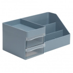 Органайзер для косметики (серо-синий /прозрачный)