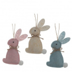 Изделие декоративное подвесное "Заяц", L6,5 W2 H11 см, 3в.