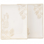 НАБОР БЛЮД СЕРВИРОВОЧНЫХ КОЛЛЕКЦИЯ "PINE CONES", 2 ШТ. / 20,2*16*2 СМ