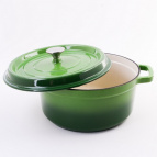 40634 Кастрюля чугун 4,7 л эмаль/покрытие зелёная MB (х2)