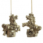 Фигурка декоративная подвесная "Лошадка", L6,5 W3,5 H7 см, 2в.