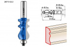 Фреза кромочная фигурная №2, D= 22,2мм, рабочая длина-40,5мм, хв.-12мм, d-12,7мм, ЗУБР Профессионал