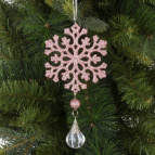 Украшение новогоднее "Снежинка", L6,5 W2 H15 см