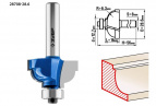 Фреза кромочная калевочная №7, D= 28,6мм, рабочая длина-16мм, радиус-6,3мм, хв.-8мм, d-12,7мм, ЗУБР Профессионал