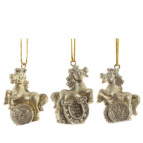 Фигурка декоративная подвесная "Лошадка", L3 W1,5 H4 см, 3в.