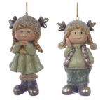 Фигурка декоративная "Дети",  L5 W3 H9,5 см, 2в.