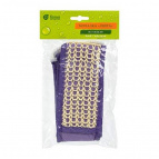 Мочалка из сизаля с сегментами хлопка "Лента", с веревочными ручками,8х70см (8х80см с ручками), цвет фиолетовый, "Банные штучки"/20