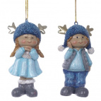 Фигурка декоративная подвесная "Дети",  L5 W3 H9,5 см, 2в.