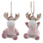 Фигурка декоративная подвесная "Олень",   L4 W4 H5 см, 2в.
