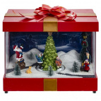 Фигурка декоративная "Рождество" (4 мелодии, подсветка, движение, 3xAA, не прилаг., USB), L21,5 W14