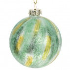 Украшение новогоднее "Шар" (min 12), D 8 см, L8 W8 H10 см   Стеклянный