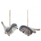 Фигурка декоративная подвесная "Птичка",   L7 W4,5 H4,5 см, 2в.