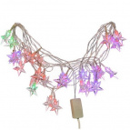 Электрогирлянда "Звездочки" (28 светодиодов, 1 режим свечения, шнур 1,5 м, разноцв.), L 5,5 м