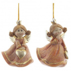 Фигурка декоративная подвесная "Ангел",   L5 W4,5 H7 см, 2в.