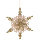 Новогоднее украшение "Снежинка", 13x3x14.5 см