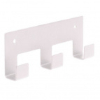 Вешалка настенная 3 крючка на холдере (белый)