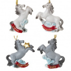 Фигурка декоративная подвесная "Лошадка", L7 W3 H7 см, 4в.