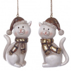 Фигурка декоративная подвесная "Кошка",  L5 W4 H9 см, 2в.