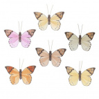 Фигурка декоративная "Бабочка", L8 W9 H2,5 см, 6в.