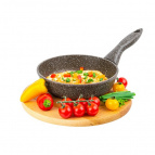 Сковорода глубокая 18 см ГАРМОНИЯ ВКУСА "Коричневый опал" без крышки, н/р, 33,5*19*8,5 см