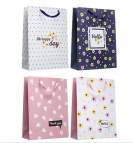 Подарочные пакеты "Счастливый день" в ассортименте, 31x42x12 см, 4 вида, 12 шт. / упак. (ш/к 1902)*