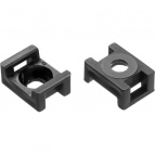 Площадка под хомут-стяжку усиленная ПХС-У черная, 16 x 23 мм, 100 шт, нейлоновая, ЗУБР