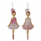 Фигурка декоративная подвесная "Девочка", L5 W3 H12,5 см, 2в.