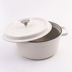 40635 Кастрюля чугун 4,7 л эмаль/покрытие белая MB (х2)