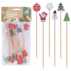 Шпажки для канапе "Новогоднее ассорти". Набор 24 шт. Длина 12 см. NEW