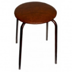 8001/1 Табурет стальной кругл. сид. (коричневый) (5)