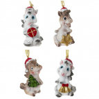 Фигурка декоративная подвесная "Лошадка", L4,5 W4 H7 см, 4в.