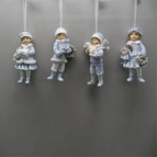 Изделие декоративное подвесное "Девочка/Мальчик",  H11,5 см, 4в