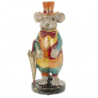 Фигурка декоративная "Мышь", L10,5 W10 H24,5 см