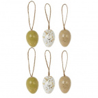 Набор из 6-ти изделий декоративных подвесных "Яйцо" (4*6), L14 W15 H5 см