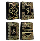 Подарочные пакеты "For you" в ассортименте, 31x42x12 см, 4 вида, 12 шт. / упак. (ш/к 2008)