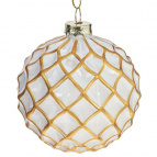 Украшение новогоднее "Шар" (min 12), D 8 см, L8 W8 H9 см   Стеклянный