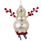 Украшение новогоднее "Снеговик", L9 W8,5 H13 см