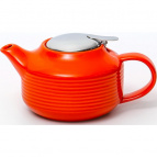ФЕЛИЧИТА, чайник 700мл с фильтром, ГЛАЗУРЬ, оранжевый, цветная упаковка