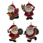Изделие декоративное подвесное "Дед Мороз", L6 W0,3 H8 см, 4в.