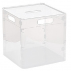Ящик сборный  с крышкой 35л (прозрачный)