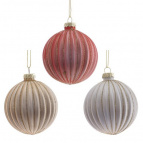 Украшение новогоднее "Шар", L9 W9 H10 см, 3в.   Стеклянный