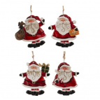 Изделие декоративное подвесное "Дед Мороз", L8 W1 H6 см, 4в.