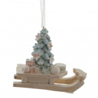 Изделие декоративное подвесное "Сани",  H6 см