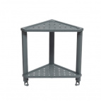 Полка VIKEA угловая подвесная 2-х ярусная (серый)