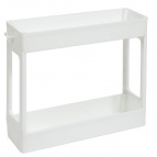 Этажерка узкая 2-х ярусная  (белый)