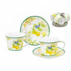 Чайн. наб. 12 пр. 270 мл "Лимоны", NEW BONE CHINA