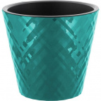 Горшок для цветов InGreen Manhattan D280мм, 11л c дренажной вставкой, тропический лес
