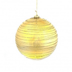 Украшение новогоднее Шар "Спираль золотистая", D20 см