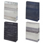 Пакет подарочный (бумага 210г/м2, блок микс 12шт), L31 W12 H42 см, 4в.